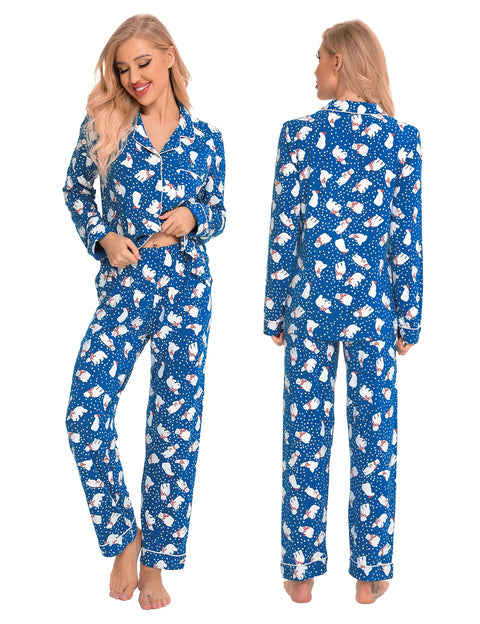 SWOMOG Couples Christmas Pajamas Set