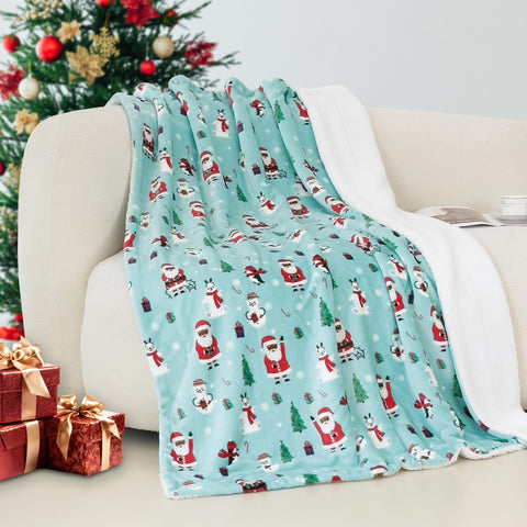 Flannel Fleece-Winter Christmas Sherpa Throw