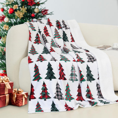 Flannel Fleece-Winter Christmas Sherpa Throw