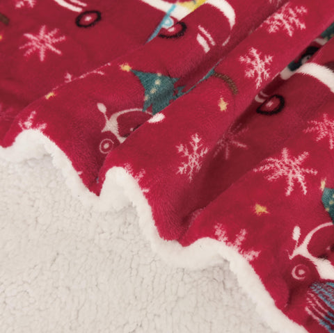 Flannel Fleece-Winter Christmas Sherpa Throw