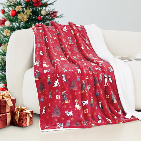 Flannel Fleece-Winter Christmas Sherpa Throw