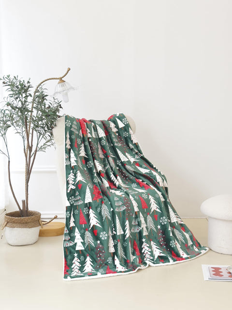 Flannel Fleece-Winter Christmas Sherpa Throw