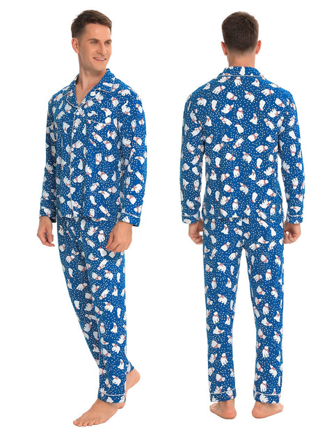 SWOMOG Couples Christmas Pajamas Set