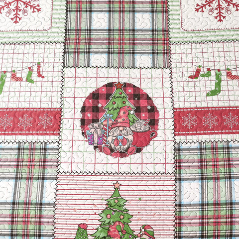 CHESITY Christmas Quilts Set Queen Size