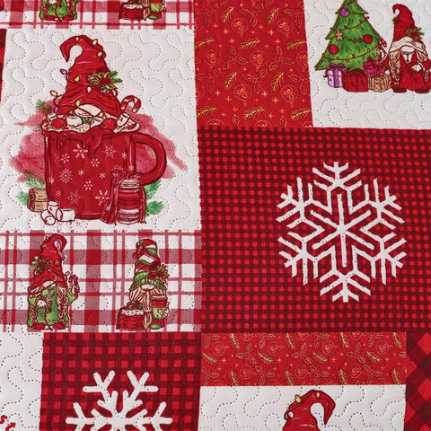 CHESITY Christmas Quilts Set Queen Size