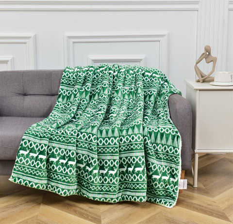 Flannel Fleece-Winter Christmas Sherpa Throw