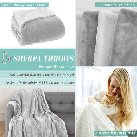 Flannel Fleece-Winter Christmas Sherpa Throw