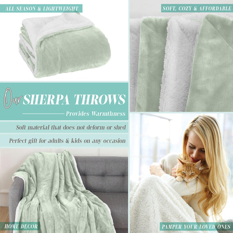 Flannel Fleece-Winter Christmas Sherpa Throw