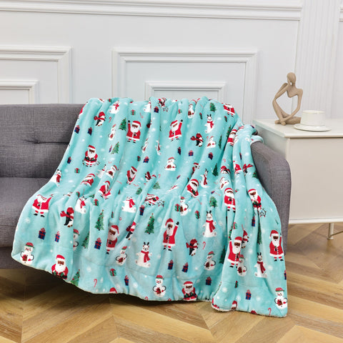 Flannel Fleece-Winter Christmas Sherpa Throw