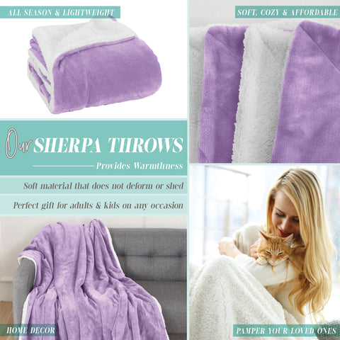Flannel Fleece-Winter Christmas Sherpa Throw