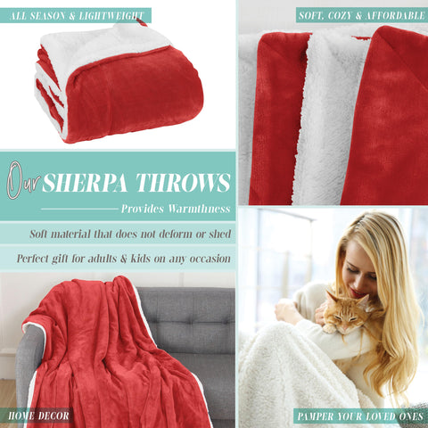 Flannel Fleece-Winter Christmas Sherpa Throw