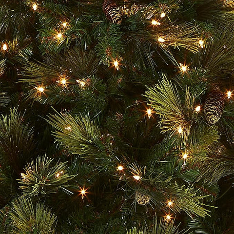 National Tree Company Carolina Pine 7.5 Foot Artificial Holiday Prelit Christmas Tree