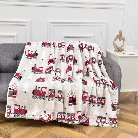 Flannel Fleece-Winter Christmas Sherpa Throw