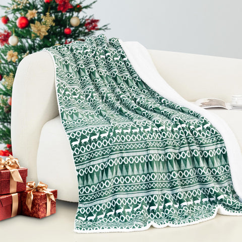 Flannel Fleece-Winter Christmas Sherpa Throw