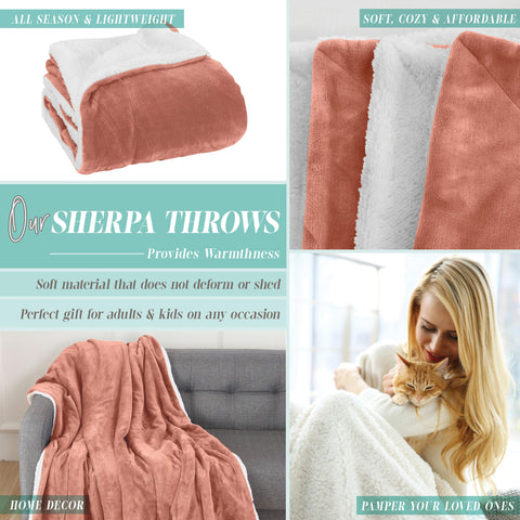 Flannel Fleece-Winter Christmas Sherpa Throw