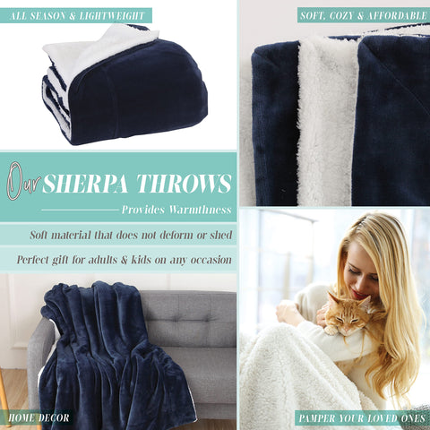 Flannel Fleece-Winter Christmas Sherpa Throw