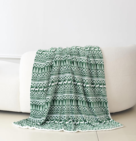 Flannel Fleece-Winter Christmas Sherpa Throw