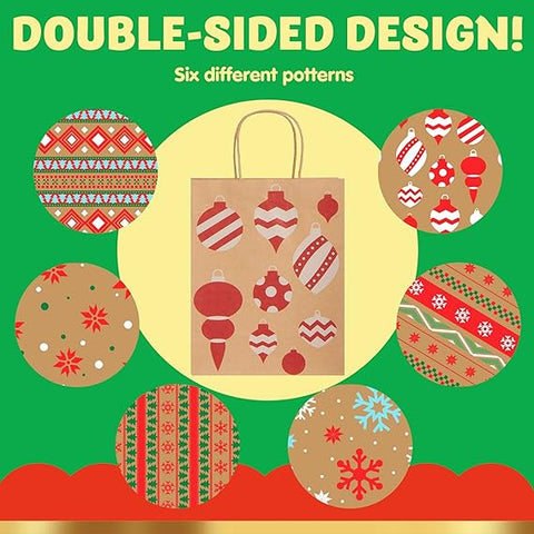 JOYIN 24 PCS Christmas Kraft Gift Bags