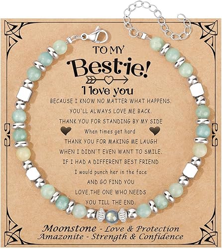 Amazonite Colorful Imperial Jasper Moonstone Stainless Steel Beads Bracelet