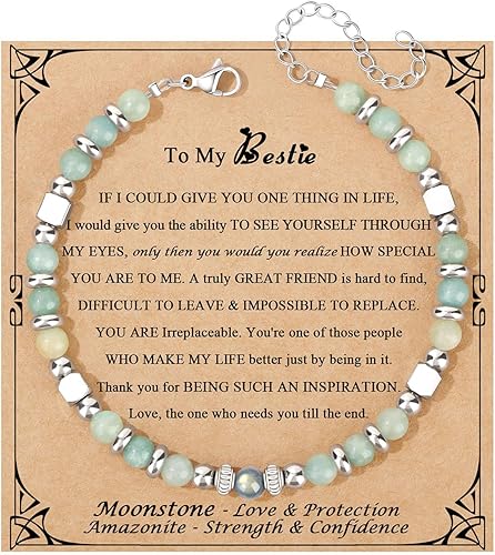 Amazonite Colorful Imperial Jasper Moonstone Stainless Steel Beads Bracelet