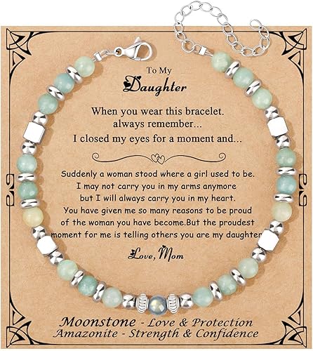 Amazonite Colorful Imperial Jasper Moonstone Stainless Steel Beads Bracelet