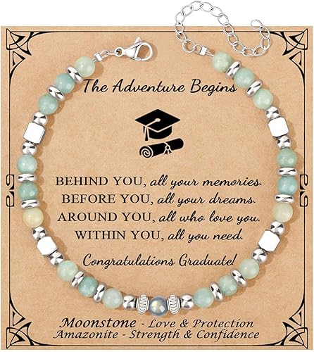 Amazonite Colorful Imperial Jasper Moonstone Stainless Steel Beads Bracelet