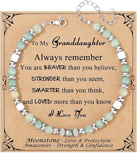 Amazonite Colorful Imperial Jasper Moonstone Stainless Steel Beads Bracelet