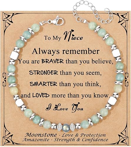 Amazonite Colorful Imperial Jasper Moonstone Stainless Steel Beads Bracelet