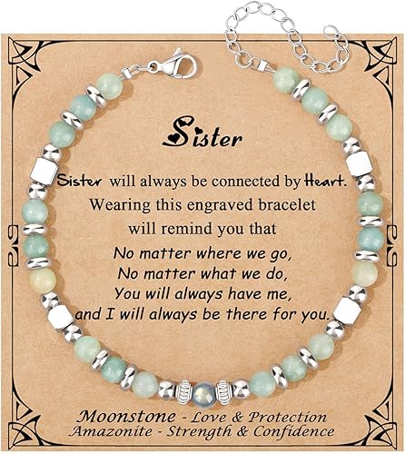 Amazonite Colorful Imperial Jasper Moonstone Stainless Steel Beads Bracelet