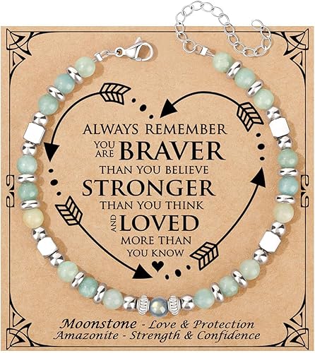 Amazonite Colorful Imperial Jasper Moonstone Stainless Steel Beads Bracelet
