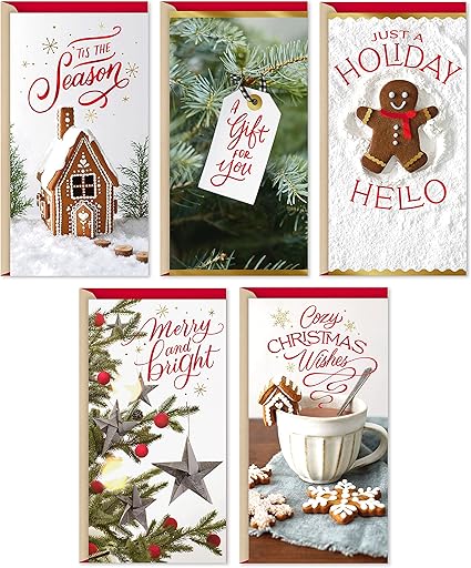 Hallmark Cute Christmas Card Assortment (16 Cards and Envelopes)