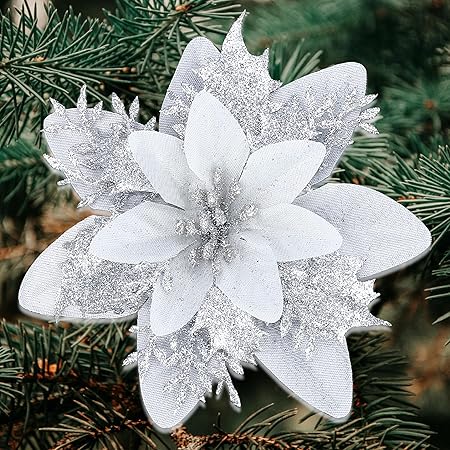 SITUMEIZI 24 Pcs Poinsettia Flowers