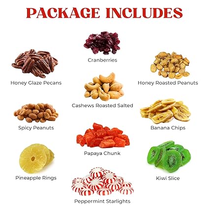 Holiday Gift Basket Tower - with Dried Fruits & Nuts