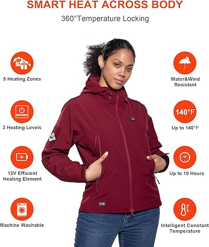 DEWBU Heated Jacket for Women