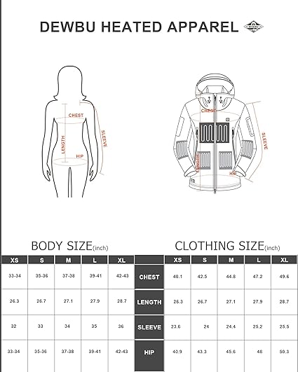 DEWBU Heated Jacket for Women