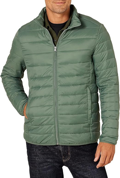 Men's Packable Lightweight Water-Resistant Puffer Jacket