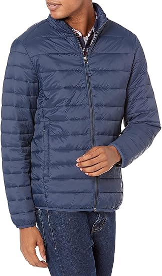 Men's Packable Lightweight Water-Resistant Puffer Jacket