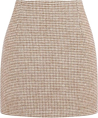 IDEALSANXUN High Waist Plaid Skirt
