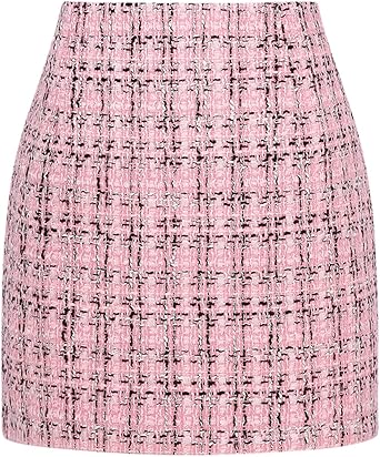 IDEALSANXUN High Waist Plaid Skirt