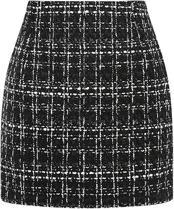 IDEALSANXUN High Waist Plaid Skirt