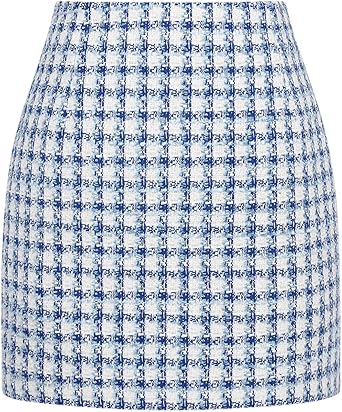 IDEALSANXUN High Waist Plaid Skirt