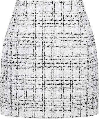 IDEALSANXUN High Waist Plaid Skirt