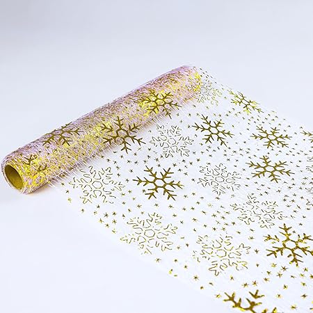Sequin Glitter Foil Metallic Mesh Table Runner Roll