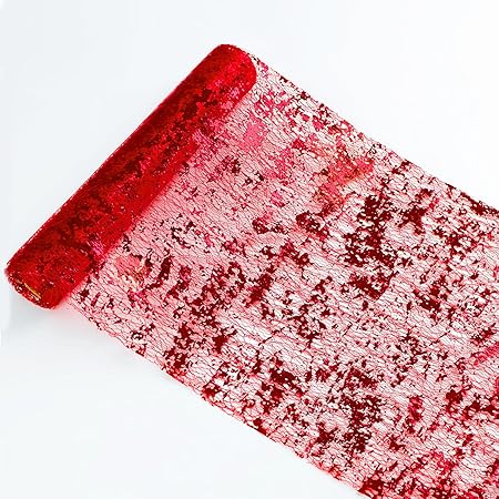 Sequin Glitter Foil Metallic Mesh Table Runner Roll