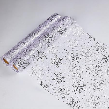 Sequin Glitter Foil Metallic Mesh Table Runner Roll