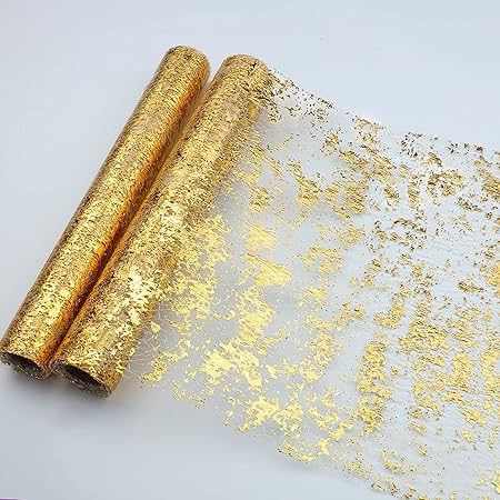 Sequin Glitter Foil Metallic Mesh Table Runner Roll