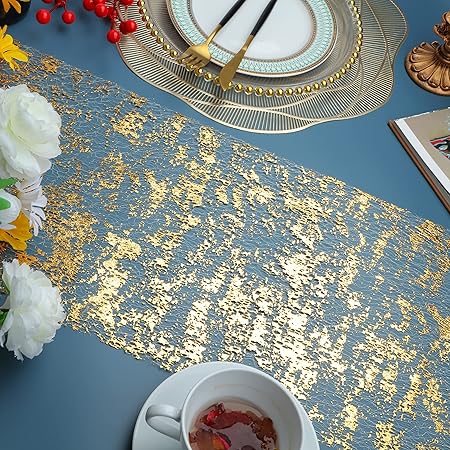 Sequin Glitter Foil Metallic Mesh Table Runner Roll