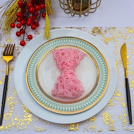 Sequin Glitter Foil Metallic Mesh Table Runner Roll