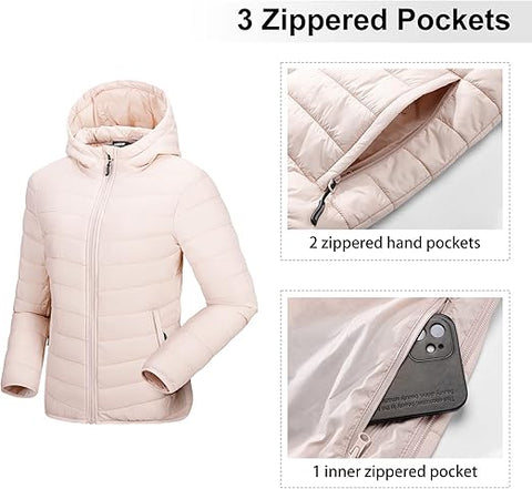 Women's Packable Lightweight Puffer Jacket