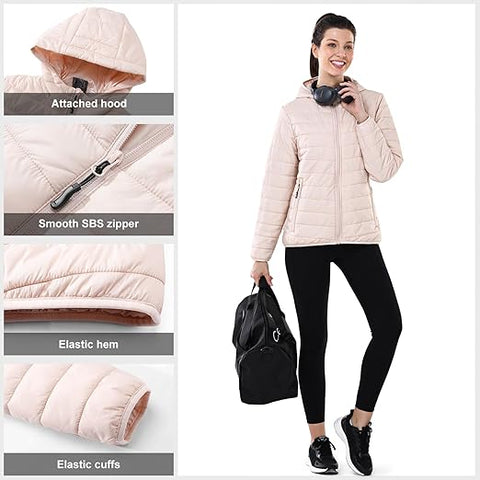 Women's Packable Lightweight Puffer Jacket
